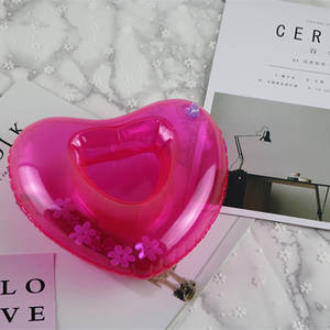 Portavasos inflable en forma de corazón, posavasos flotante de PVC para piscina, uso en interiores y exteriores - Product Image 5