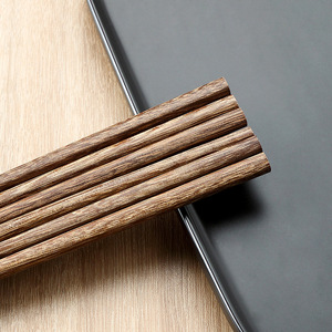 Chicken Wing Wood Chopsticks 10 Pairs Round Head Unpainted Wax Free Household Chinese Style - Product Image 3