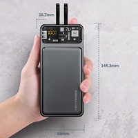 Producto Más Vendido en Alibaba: Bancos de Energía de Carga Súper Rápida de 22.5w, 20000mah y 10000mah con Cable Integrado