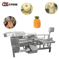 Automatische ananas schil- en ontpittermachine, commerciële ananas schiller en ontpitter met kernverwijderaar
