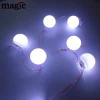 Base 30mm, ampoule 45mm, 12V, compatible avec l'IC Ws2811, IC de données de secours, LED RGB SPI adressable, point lumineux LED pour la publicité