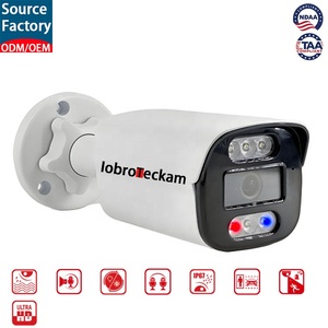 Caméra de surveillance réseau 5MP avec détection humaine, dissuasion active par sirène stroboscopique, alarme, double éclairage intelligent et audio bidirectionnel - Product Image 1