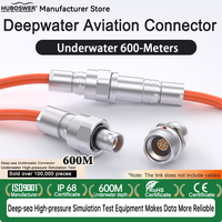 Connecteur étanche IP68 pour robot sous-marin, série 00W/0W/1W/2W/3W/4W, 2-48 broches, prise FVG 600 mètres, prise fixe HVG