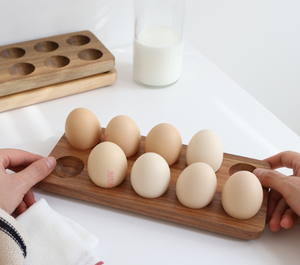 Soporte para huevos de madera maciza de alta calidad Acacia para encimera de cocina Mesa de desayuno Herramientas para huevos para revolver - Product Image 4