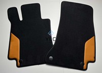 Tapis de sol de voiture imperméable de luxe YLC, tapis de sol orange pour Benz Classe C/G/S/A/E, GLK GLE W203 W204 W211 W212