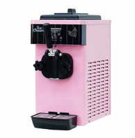 Machine à glace molle industrielle compacte Leyi, pré-refroidissement, capacité 6L, acier inoxydable, nettoyage automatique, usage commercial, rose, de comptoir