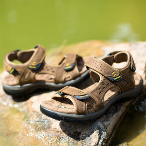 <span class=keywords><strong>Sandalias</strong></span> de verano para hombre, <span class=keywords><strong>sandalias</strong></span> antideslizantes con Velcro a la moda, zapatos de rastreo de Río transpirables para exteriores para hombre - Product Image 4