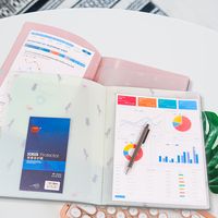 Carpeta de documentos de plástico A4 con logotipo impreso personalizado para oficina de negocios