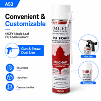 Scellant en mousse de polyuréthane Maple Leaf A53 750ml, séchage rapide, anti-rétrécissement, pour collage de panneaux muraux, décoration intérieure, menuiserie