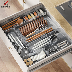 Xinhang rõ ràng nhựa ngăn kéo Tổ Chức Bộ đồ ăn nhà bếp hộp lưu trữ đa kích thước mỹ phẩm văn phòng phẩm Bộ đồ ăn tổ chức hộp - Product Image 1