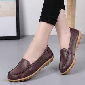 Large Size <strong>Women's</strong> All-Season Flat Genuine Leather Loafers Middle-Aged Elderly Soft-Soled Mother'<strong>s</strong> <strong>Shoes</strong> White <strong>Nurse</strong> <strong>Shoes</strong> - Product Image 6
