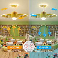 D098 D099 Ventilateur de plafond multicolore avec lampe pour chambre d'enfant Salon Lumière avec ventilateur Ventilateur de plafond Lumière Chambre d'enfant