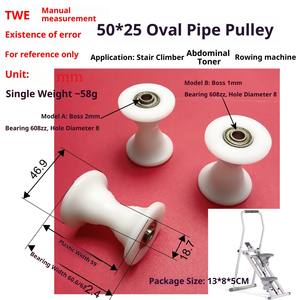 Roue à roulement pour rail de glisse d'<span class=keywords><strong>appareil</strong></span> de fitness, type poulie tubulaire elliptique, pour exercices abdominaux et d'entraînement à la rame F - Product Image 4