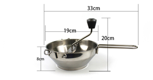 Molinillo Manual de Cocina con 3 Discos Intercambiables, Molinillo de Alimentos de Acero Inoxidable para Verduras - Product Image 3