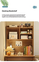 Bureau en bois et étagère combinés, bureau d'ordinateur simple pour étudiants, usage domestique, style nordique pour petits appartements