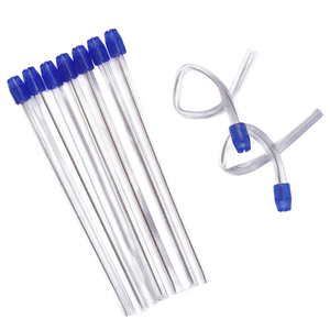 Ejecteurs de salive dentaires jetables de qualité médicale sans latex, embouts d'aspiration, tube <span class=keywords><strong>flexible</strong></span> transparent avec embout bleu - Product Image 2
