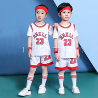 Seragam Basket Anak Unisex Bahan Bernapas Cepat Kering 100% Poliester Tanpa Lengan Performa Tinggi Sublimasi Custom