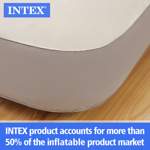 Lit d'air simple <span class=keywords><strong>Intex</strong></span> 64103 Queen Dura-Beam Series, matelas gonflable confortable en velours côtelé pour le camping en plein air - Product Image 5