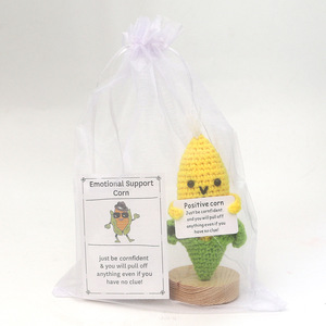 Corn <strong>Home</strong> Ornaments Pendant Decor Hand Knitted Finished Product Funny <strong>Expressions</strong> Positive Energy Cute Card Toy Doll - Product Image 4