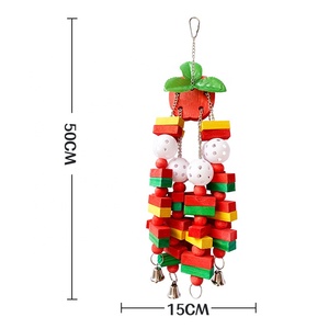 Blocs de <span class=keywords><strong>bois</strong></span> colorés jouets <span class=keywords><strong>pour</strong></span> oiseaux jouets à mâcher <span class=keywords><strong>pour</strong></span> animaux de compagnie oiseau <span class=keywords><strong>perroquet</strong></span> balançoire jouets à mâcher - Product Image 2