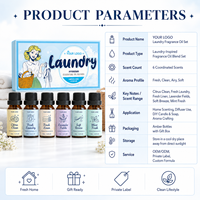 Ensemble d'huiles parfumées 100 % pures extraîtes de plantes pour lessive, diffuseur, humidificateur, huiles d'aromathérapie pour bougies, fabrication de parfums et bains.