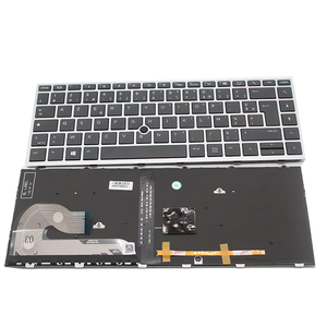 Mới Dành Cho Bàn Phím Máy Tính Xách Tay <span class=keywords><strong>HP</strong></span> Elitebook 840 G5 846 G5 840 G6 Khung Bạc Có Đèn Nền Với Bố Cục Pháp FR - Product Image 1
