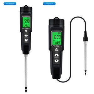 <strong>Soil</strong> Tester EC Temperature Digital <strong>Soil</strong> <strong>Test</strong> Probe Meter with Backlight Screen Portable <strong>Soil</strong> Salinity Tester