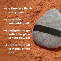Éponge cosmétique grise en forme de goutte, haute élasticité, sans perte de fibres, durable, longue durée, pour application humide et sèche, réutilisable, pochette incluse, faible MOQ