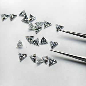 Triangle Cut Cubic Zirconia Gemstone White Synthetic For Jewelry Making - Product Image 1
