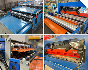 Machine de formage à rouleaux à grande vitesse pour tôles ondulées simples et doubles, profilées <span class=keywords><strong>IBR</strong></span>, pour la fabrication de tuiles de toiture, avec engrenage de roulement - Product Image 2