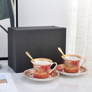 Juego de Tazas de Té de Porcelana y Café de Porcelana Fina con Diseño Personalizado de Lujo Europeo Occidental, Cuerpo Recto y Boca en Forma de Campana - Product Image 2