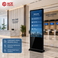 ACEVISION Ayaklı Reklam Kiosku Android Windows Çift Sistemli LCD Ekran Perakende Mağazası ve Banka İçin