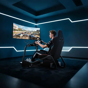 Siège de cockpit de simulation de course réglable pour l'intérieur avec cadre en acier inoxydable pour le gaming et les centres de jeux - Prise en charge de la langue anglaise - Product Image 6