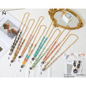 Catena per Occhiali 70Cm con Chiusura a Tre Punti, Colore Oro, Accessori per Occhiali - Product Image 1