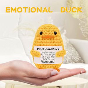 Handmade Emotional Duck Pickle Gift Cucumber Crochet Inspirational Doll with Cards Knitted Support Potato Gifts for Home <b>Decor</b> - Product Image 2
