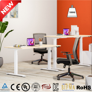 Scrivania Ergonomica da Ufficio in Acciaio con Altezza Regolabile Elettricamente, Scrivania Intelligente Sit-Stand a Doppio Motore - Product Image 1