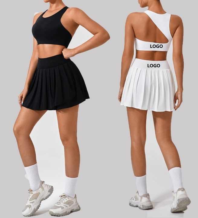Beach Tennis Set Breathable Pickleball Skirt Gym Fitness Women Golf