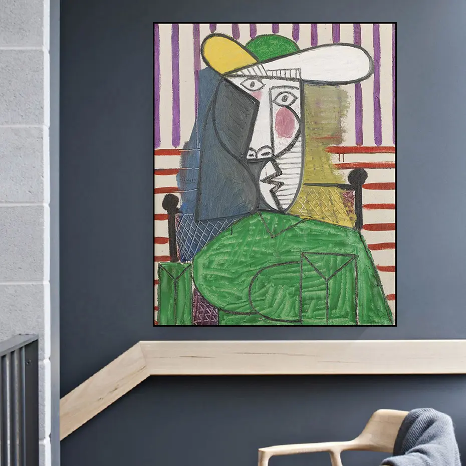 Dekorasi Dinding Picasso, Lukisan Seni Terkenal Cetakan Dekorasi Dinding Ruang Tamu Rumah
