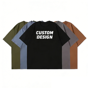 Ujoy Geschenk-Großhandel Hochwertiges 240 GSM Einfarbiges Gestricktes Locker Sitzendes Maßgefertigtes 3D für Freizeit Sport Drop-Shoulder Herren T-Shirt - Product Image 1