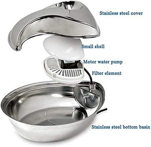 Fontaine à eau automatique en acier inoxydable pour animaux <span class=keywords><strong>de</strong></span> compagnie-Bol à boire à circulation ultra silencieux pour chats et chiens - Product Image 4
