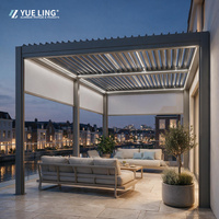 Pergola en aluminium à toit à persiennes, pergola sur mesure pour les entrepreneurs et les constructeurs, jardin, patio, résistant au soleil et à la pluie