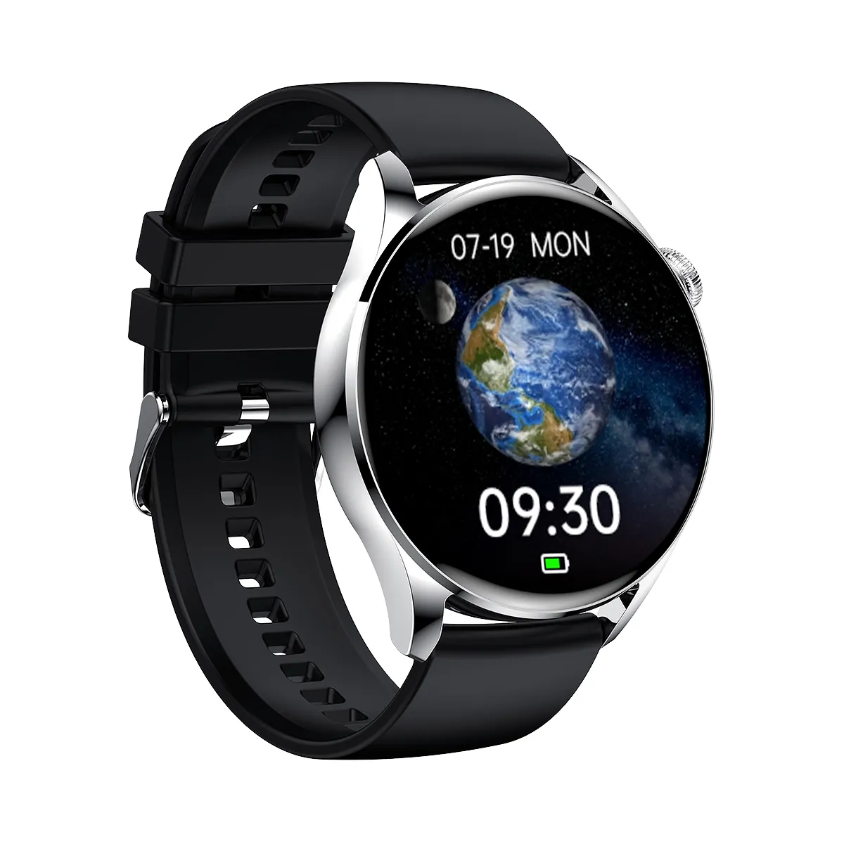 GT5 Full round Waterproof Smart watch with Stopwatch and Countdown Timer Text Notifications BT calling and Music player