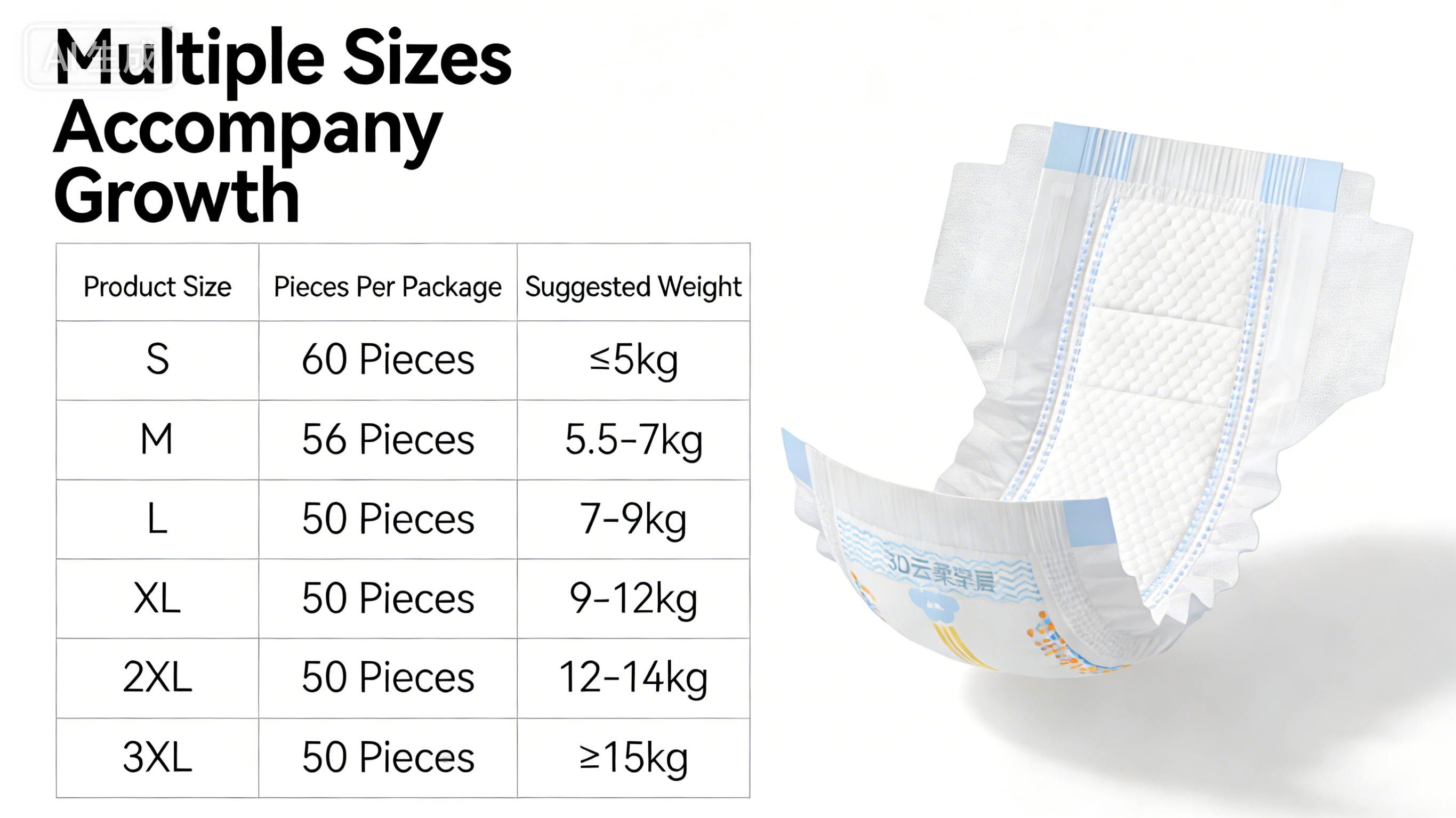 56 couches taille M - 11-7 kg