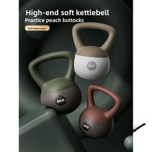 Equipo de Fitness profesional para el hogar 3-12kg PVC Kettlebell mancuerna <span class=keywords><strong>suave</strong></span> Squat Swing entrenamiento para hombres mujeres pesas libres enfocadas - Product Image 3