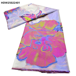 Tinh Tế Đám Cưới Lãng Mạn Váy Jacquard Vải Tuyn Ren Vải Thiết Kế Hoa Thổ Cẩm Ren Vải Tuyn Ren Lưới Vải - Product Image 1