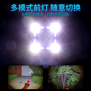 Luz Delantera para Bicicleta con Bocina, Carga USB, Resistente al Agua, Material de PC, Luz para Ciclismo Nocturno y Bicicleta de Montaña - Product Image 5