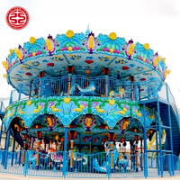 Manège de parc d'attractions, grand manège à chevaux populaire pour enfants, nouveau design, carrousel à deux étages de luxe à vendre