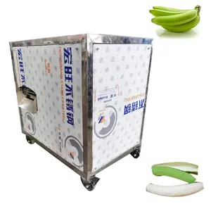 SUS304 промышленная машина для удаления шкуры бананов, машина для очистки и резки подорожника, машина для очистки зеленого подорожника банана