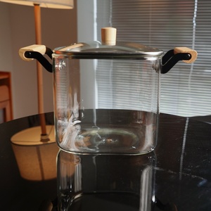 Olla cuadrado de vidrio de borosilicato resistente al calor y elegante diseño chino-moderno para Cocina de Inducción de uso doméstico para regalos promocionales - Product Image 1