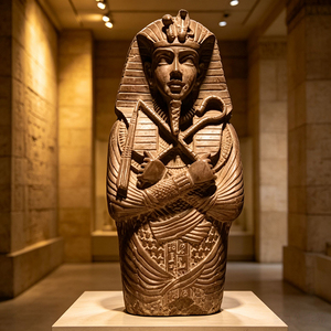 Statua <span class=keywords><strong>in</strong></span> Bronzo dell'Antico Faraone Egizio Anubis, Scultura a Grandezza Naturale, Busto e <span class=keywords><strong>Bassorilievo</strong></span> per Decorazione di Giardini e Interni - Product Image 3